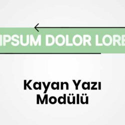 Kayan Yazı Modülü